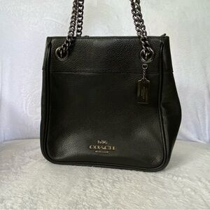 Coach Cammie Chain Bucket Bag Black